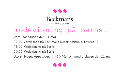 Modevisning, Beckmans